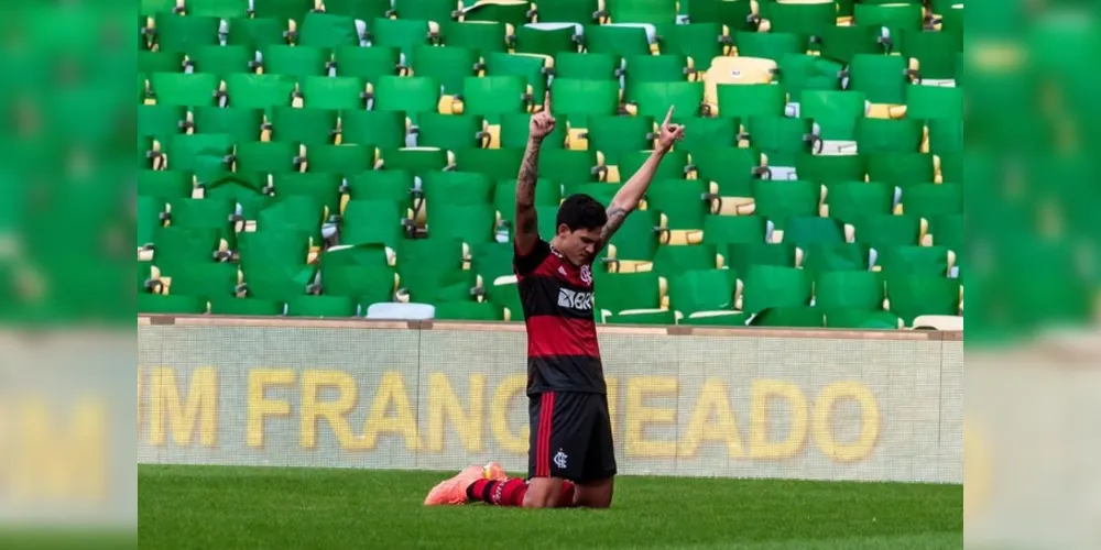 Pedro marcou o primeiro gol do Flamengo; e Michael o segundo