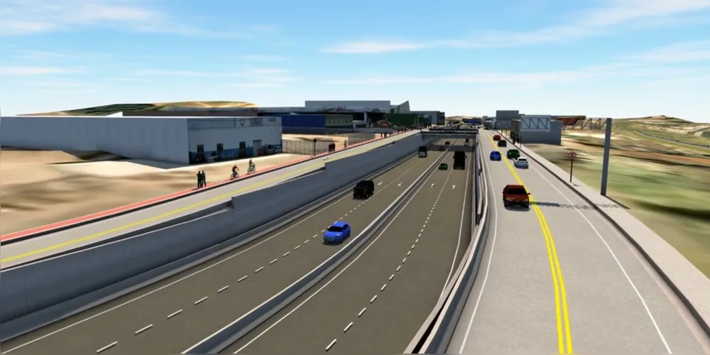 No km 180, por sua vez, será construído um viaduto, com a elevação da pista existente, além da construção de marginais e acessos em desnível para os dois sentidos da rodovia.
