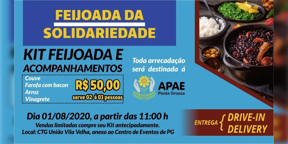 CTG União Vila Velha oferece vendas de kits em prol da APAE de Ponta Grossa