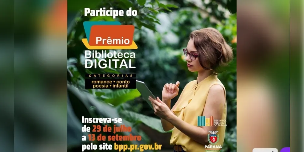 O novo concurso literário da Biblioteca Pública do Paraná vai selecionar obras em quatro categorias: Romance, Conto, Poesia e Infantil
