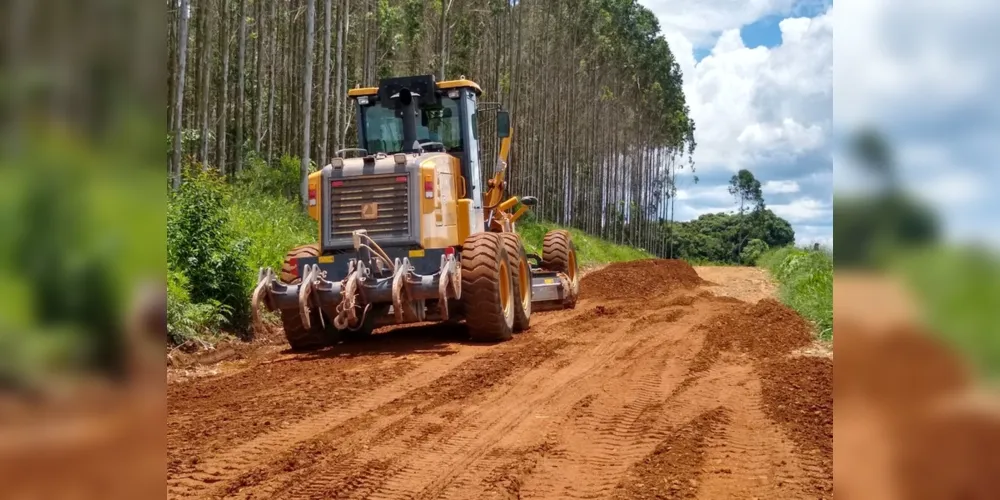 Os investimentos têm garantido estradas de qualidade para o escoamento da produção agrícola municipal
