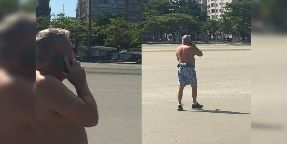 As imagens que mostram o magistrado sem máscara em uma praia da cidade foram obtidas pelo G1 nesta quinta-feira (6).