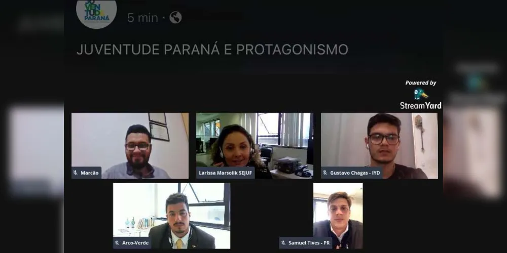 A transmissão ao vivo pela internet contou com lideranças jovens do Paraná e proporcionou o debate de variados temas relacionados ao universo jovem.
