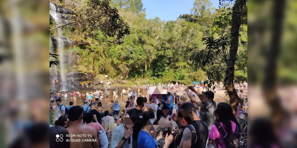 Cachoeira da Mariquinha teve alto número de visitante neste domingo