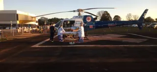 Vítima foi transportada de helicóptero até o HU-UEPG