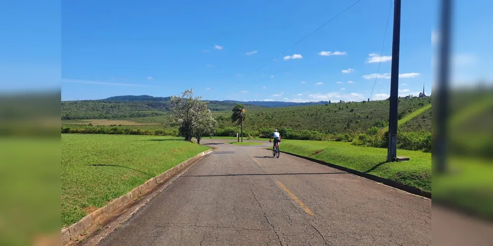 Parque Vila Velha recebeu ciclistas no sábado para o primeiro circuito de cicloturismo da região