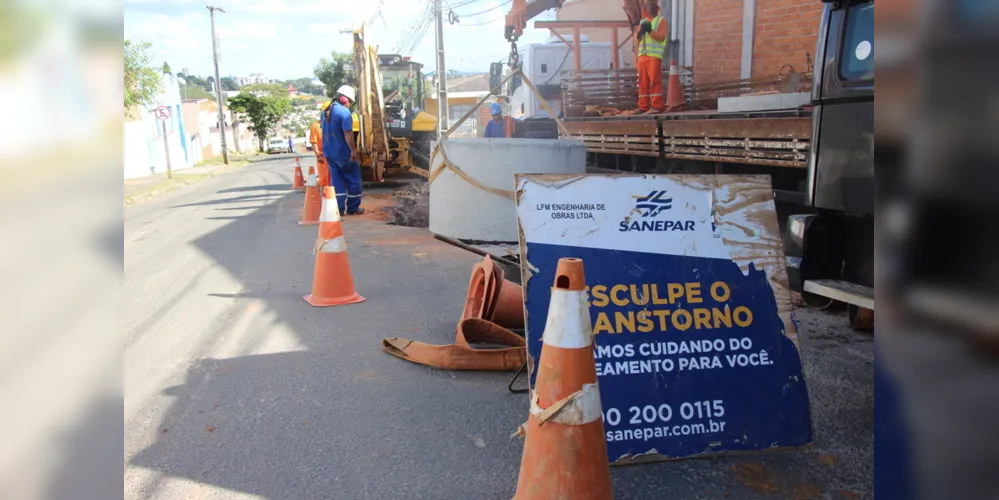 Obras afetam abastecimento na área central e mais dez regiões de Ponta Grossa nesta quinta