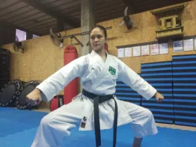 Brenda Garret ficou em segundo lugar no American Junior Karate League, competição virtual que reúne atletas da América Latina