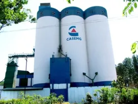 Constituída em 1957 para armazenagem e ensilamento de produtos do agronegócio, bem como seu comércio e transbordo, a Casemg possuía, em 2016, 18 unidades armazenadoras, seis com superávit.