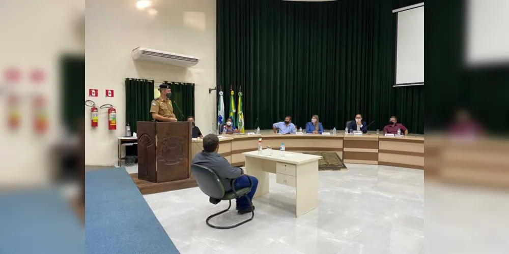 Imagem ilustrativa da imagem Comandante da PM expõe ações na Câmara de Jaguariaíva