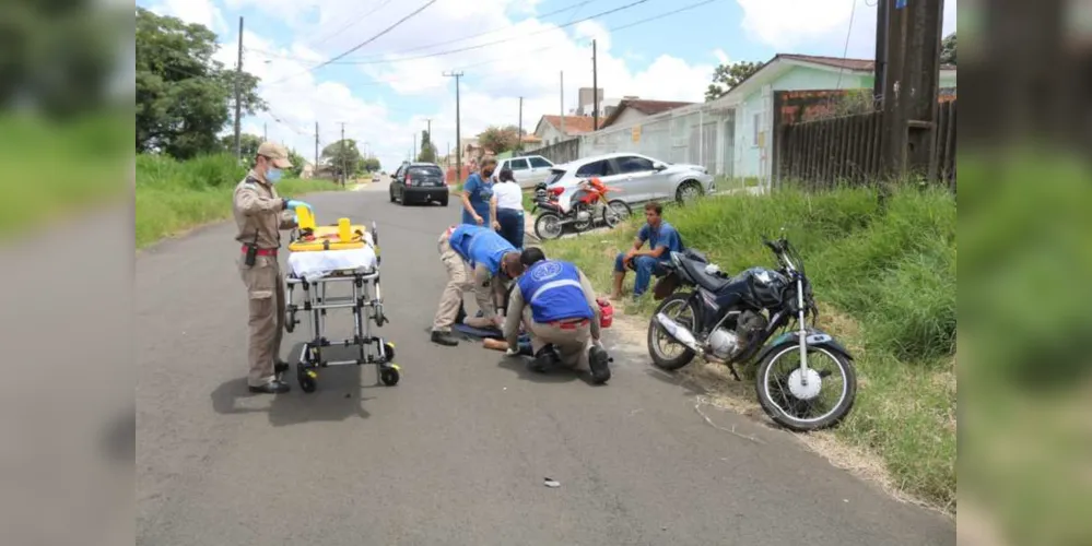 Imagem ilustrativa da imagem Acidente envolve duas motos no Jardim Carvalho