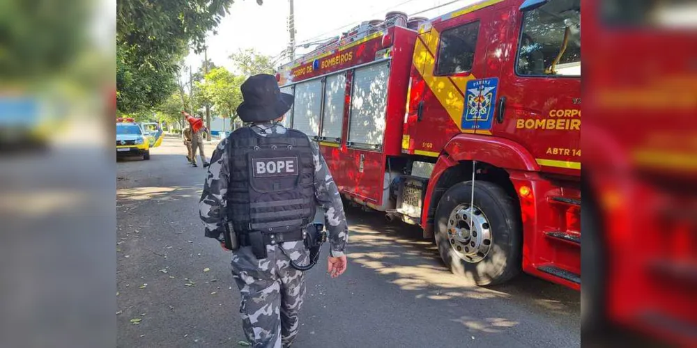 Esquadrão Antibombas de Curitiba foi acionado.