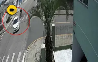 Imagem ilustrativa da imagem Vídeo mostra batida entre carro e moto no Rio Verde