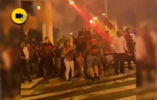 Imagem ilustrativa da imagem Torcedores do Flamengo aglomeram no Centro de PG após título