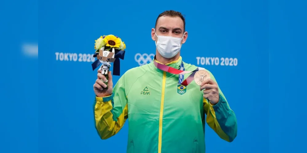 Nadador gaúcho ficou em terceiro nos 200 metros livre