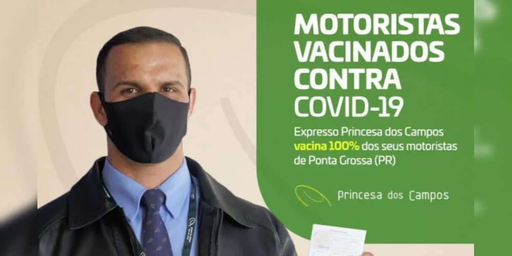 Imagem ilustrativa da imagem Expresso Princesa dos Campos vacina 100% dos motoristas