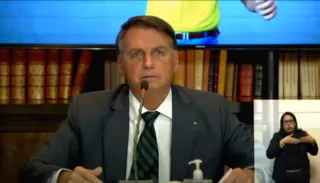 Presidente da República, Jair Messias Bolsonaro (sem partido), durante live.