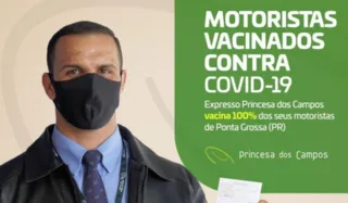 Imagem ilustrativa da imagem Expresso Princesa dos Campos vacina 100% dos motoristas