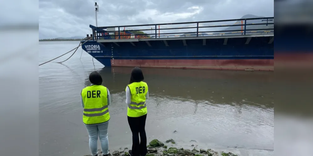 DER está fiscalizando o serviço do ferry boat de Guaratuba no feriado de 12 de outubro