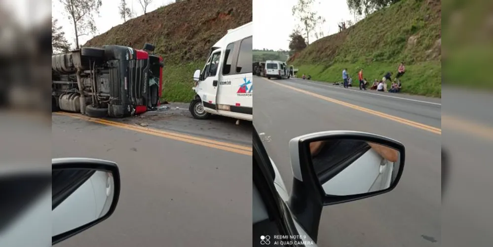 Acidente aconteceu na BR-373, entre Ponta Grossa e Ipiranga