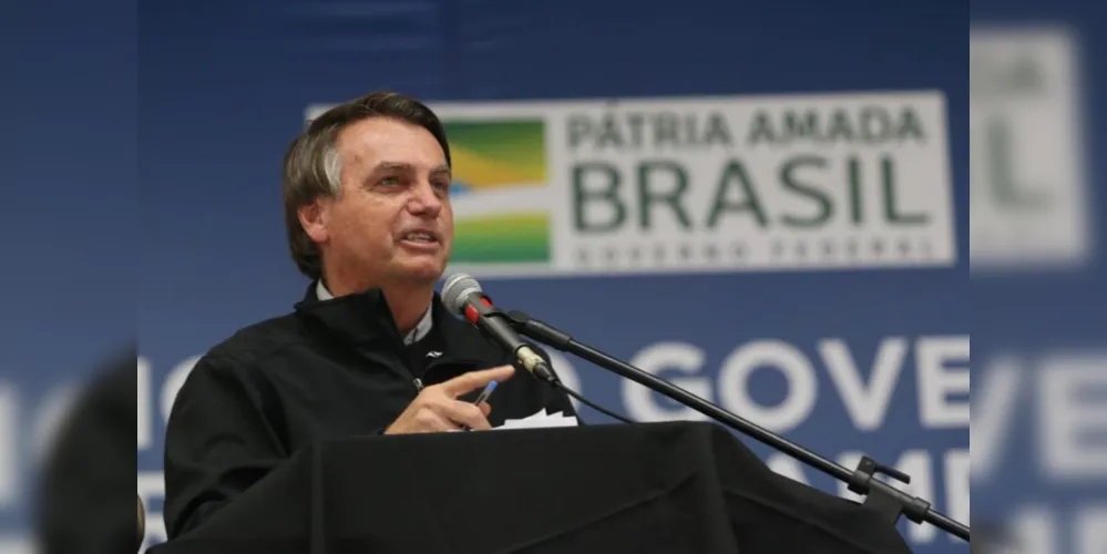 Presidente da República, Jair Messias Bolsonaro (sem partido), esteve em Ponta Grossa