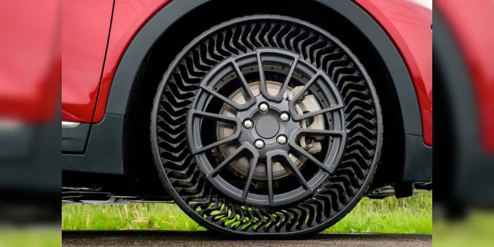 Além de não furarem, os pneus sem ar também prometem ser mais ecológicos e seguros que os convencionais.