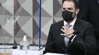 Sócio da Belcher Farmacêutica, Emanuel Catori, durante oitiva da 'CPI da Pandemia'.