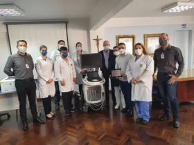 Deputado Federal Aliel Machado visitou a Santa Casa de Ponta Grossa para entrega oficial do equipamento de ultrassonografia