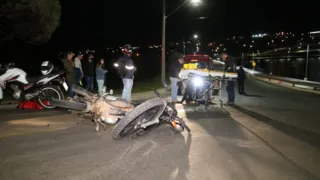 Imagem ilustrativa da imagem Acidente no Lago de Olarias deixa motociclista ferido