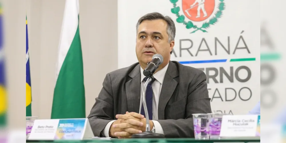 Secretário da Secretaria de Estado da Saúde do Paraná, Beto Preto.