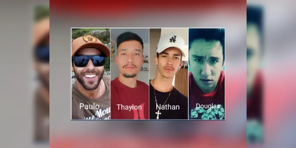 No acidente morreram Paulo Rutiele, Douglas Souza, Thaylon Alves e Nathan Krucz