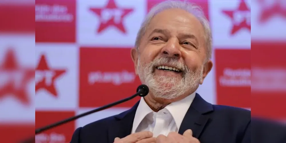 O ex-presidente Lula em coletiva de imprensa 