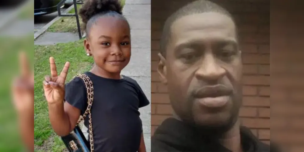 Arianna Delane, de 4 anos, sobrinha de George Floyd, foi surpreendida com um tiro enquanto dormia em casa.