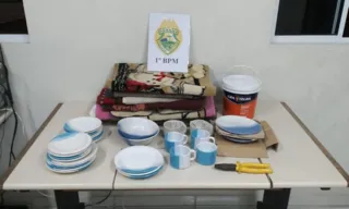 Imagem ilustrativa da imagem Homem é flagrado com pratos e xícaras furtados em PG