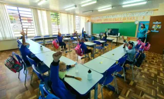 Em 2021, as salas de aula tiveram menos alunos por conta da pandemia da covid-19.