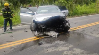 O acidente aconteceu na SC-350 em Taió, no Alto Vale do Itajaí, na manhã deste domingo (12).