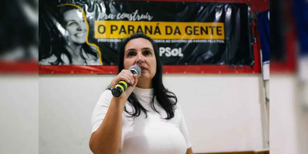 Professora Angela Machado (Psol), pré-candidata ao Governo do Paraná.