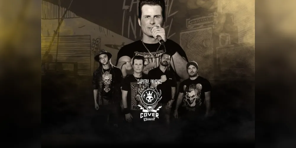 O cover da banda de rock Capital Inicial se apresentará no Estação PG.