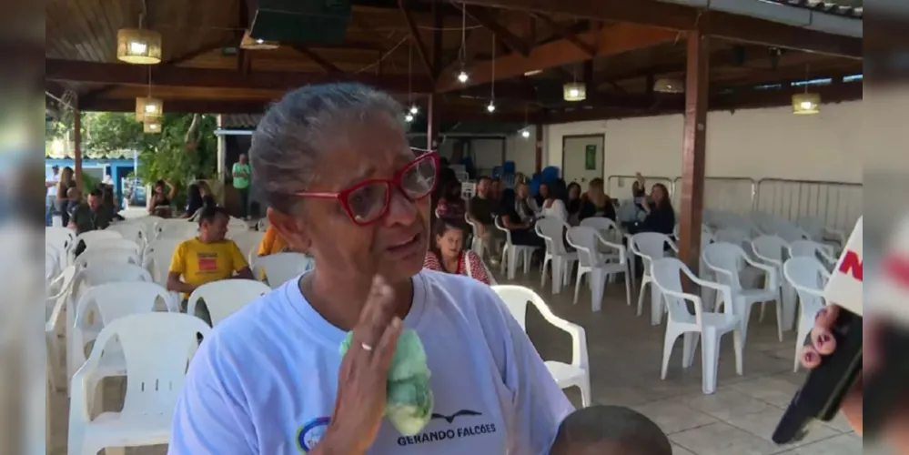 Janete Evaristo, 57 anos, era uma das muitas pessoas que estavam na fila do Prato Feito