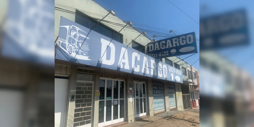 Fachada da Dacargo, empresa ponta-grossense vítima de golpes