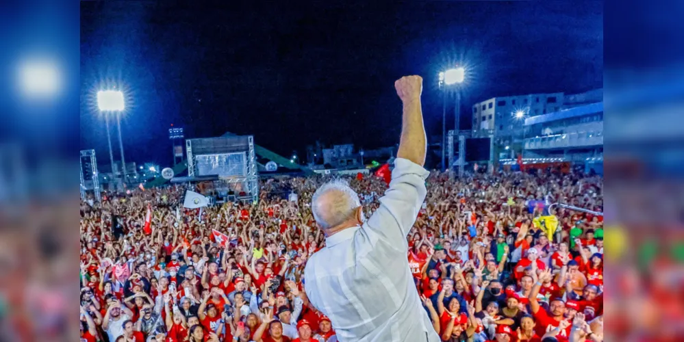 Lula em campanha eleitoral.