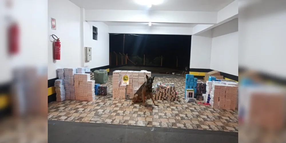 Além da droga, operação da Polícia Rodoviária Estadual apreendeu produtos contrabandeados do Paraguai