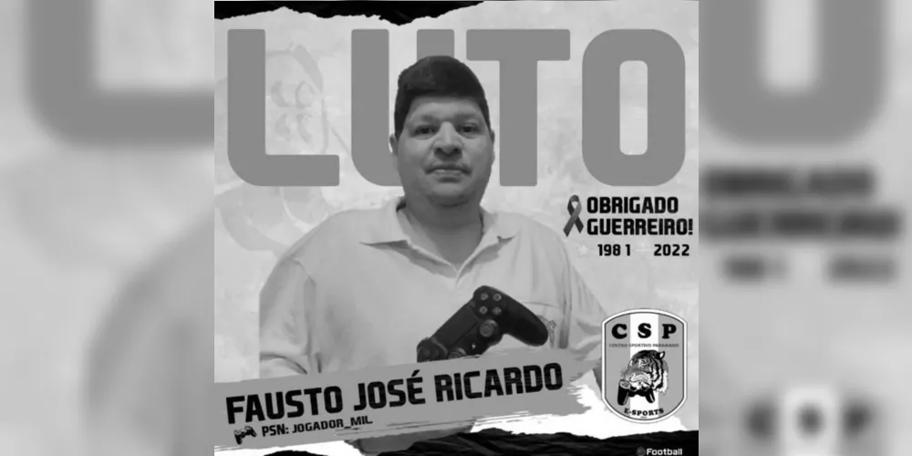 Fausto José Ricardo atuava pelo CSP (PB) e morava na região do Cará-Cará