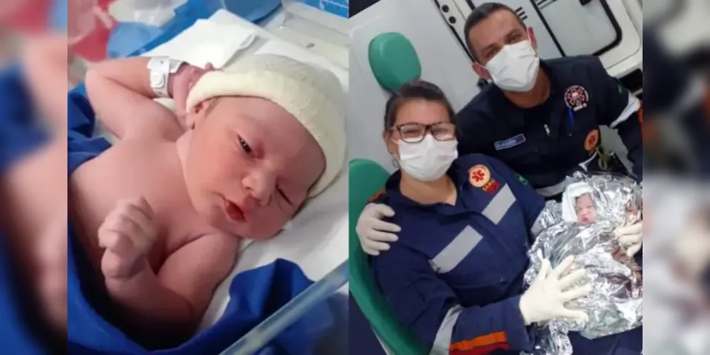 Família acionou socorro por conta das dores da mãe, mas não contava que o menino nasceria antes de chegar ao hospital