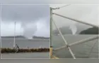 Assista imagens da passagem do ciclone no litoral do Paraná