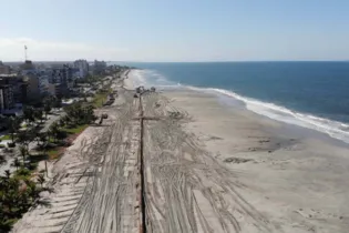 Orla de Matinho terá uma alargamento de até 100 metros de faixa de areia
