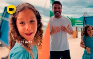 Wesley Safadão dança Macetando com a filha Ysis, de 8 anos
