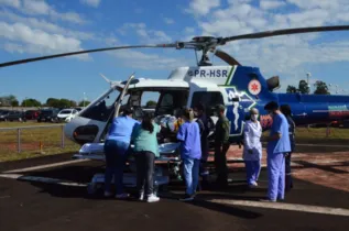 Vítima foi trazida para Ponta Grossa por conta do estado crítico dos ferimentos após o acidente