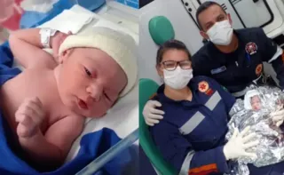 Família acionou socorro por conta das dores da mãe, mas não contava que o menino nasceria antes de chegar ao hospital