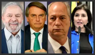 Lula, Bolsonaro, Ciro e Simone disputam a Presidência da República